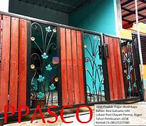 Pintu Pagar Minimalis Motif Bunga